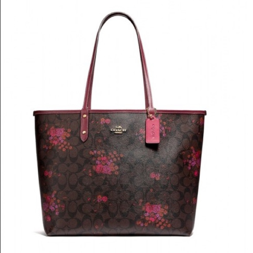 NWT Coach City Tote Signature Canvas Floral
